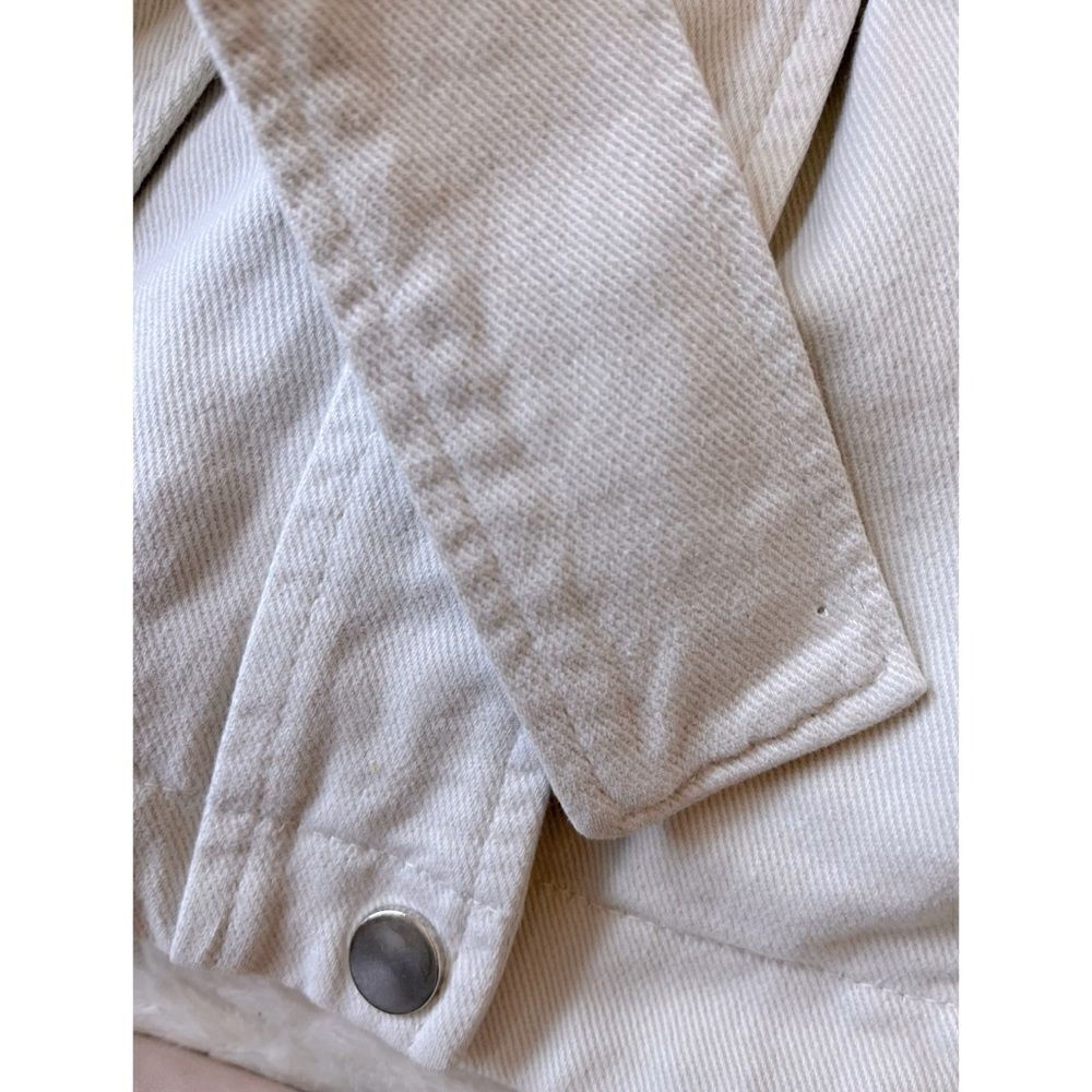 NWOT Zara Denim Jacket with Belt in Ice Color, Size Medium - Picture 16 of 16